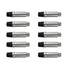 Plug Rca Femea Nickel Preto 10 Un Wireconex