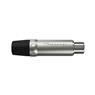 Plug Rca Femea Nickel Preto 10 Un Wireconex