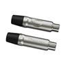 Plug Rca Femea Nickel Preto 10 Un Wireconex