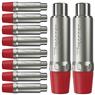 Plug Rca Femea Nickel Vermelho 10 Un Wireconex
