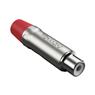 Plug Rca Femea Nickel Vermelho 10 Un Wireconex