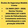 Kit 2 Oculos Epi Protecao Seguranca Modelo Croma Fume Ca - UN / 2