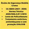 Kit 40 óculos Proteção Segurança Epi Croma Fumê Promoção - UN / 40