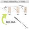 Par Amortecedor Pistão Gás Porta Móveis Armários 784n/80kgf - UN / 2