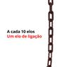 10 Mt Corrente Plástica Isola Calha Chuva Elo G Marrom