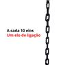 10 Mt Corrente Plástica Isolamento Calha Chuva Elo G Preto