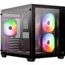 Gabinete Gamer Aerocool Dryft Mini Preto Com 6 fans ARGB Lateral Vidro