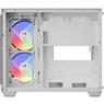 Gabinete Gamer Aerocool Dryft Mini Branco Com 6 fans ARGB Lateral Vidro