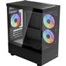 Gabinete Gamer Aerocool Viewport USB-C V1 Preto Lateral Vidro Temperado