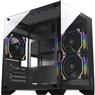 Gabinete Gamer Fortrek Clarity Preto Lateral Vidro