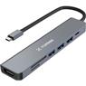 Hub Adaptador USB-C 7 Portas HDMI USB-C 3x USB-A SD TF Fortrek DC75