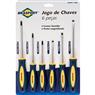 Jogo de Chaves de Fenda/Philips Com 6 Peças Brasfort