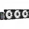 Kit 3 Coolers Aerocool Saturn 12 Pro ARGB + Hub + Controle