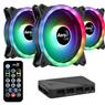 Kit Com 3 Coolers Aerocool Duo 12 Pro ARGB + Hub + Controle