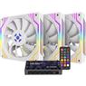 Kit Cooler Fan ARGB Fortrek Frosty Branco Com Controladora/Controle