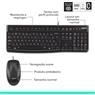 Kit Teclado e Mouse Com Fio USB Logitech MK120 Preto