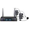Microfone Sem Fio Headset Duplo Karsect KS248DH Preto