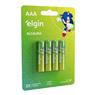 Pilha Alcalina Aaa4 Elgin Cartela Com 04 Unidades