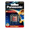 Pilha Alcalina Premium Panasonic Aaa Palito 06 Unidades Lr03egr/6b192
