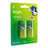 Pilha Alcalina Tipo D Elgin - Cartela Com 02 Unidades