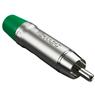 Plug Rca Macho Nickel Verde 10 Un Wireconex
