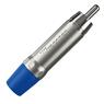 Plug Rca Macho Nickel Azul 10 Un Wireconex