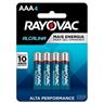 4 Pilhas Alcalinas Aaa Rayovac