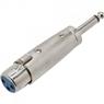 Adaptador P10 Mono x XLR Cannon Fêmea Metal ADAP0028 Prata Storm - PCT / 5