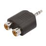 Adaptador J2 Rca Estéreo Para P2 Estéreo Plástico Pct C/4un