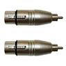 Adaptador Rca Macho P/xlr 3p Fêmea Niq. Wc 242 Ad 02 Unidades Wireconex
