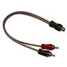 Cabo Audio Automotivo Y Rca Fêmea 2 Rca Macho 20 Cms Storm