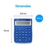 Calculadora Mesa Visor 12 Dig. - Azul Mv4125 Elgin