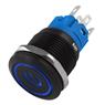 Chave Anti Vandalismo Pulso Preta 220v 3a Led Azul 12v Storm