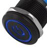 Chave Anti Vandalismo Pulso Preta 220v 3a Led Azul 12v Storm