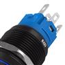 Chave Anti Vandalismo Pulso Preta 220v 3a Led Azul 12v Storm