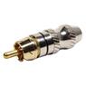 Conector Linha Rca Macho Metal Preto Storm 10 Unidades