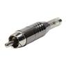 Conector Linha Rca Macho Niquel Preto Com Mola Storm 10 Un.