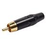 Conector Linha Rca Macho Preto Metal Storm 10 Unidades