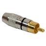 Conector Linha Rca Macho Profissional Preto Storm 10 Un.