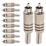 Conector Linha Rca Macho Metal Niquel Preto Storm 10 Un.