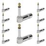 Conector P10 Macho Mono 90 Graus Metal Storm 10 Unidades
