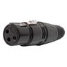 Conector Xlr Fema Linha Preto Metal Storm 10 Unidades