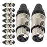 Conector Xlr Fema Linha 3 Polos Metal Storm 10 Unidades