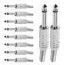 Conector P10 Macho Mono Niquel Com Mola Storm 10 Unidades