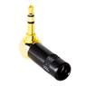 Conector P2 Stereo 90 Graus Preto Metal Gold Storm 10 Un.