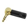 Conector P2 Stereo 90 Graus Preto Metal Gold Storm 10 Un.