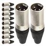 Conector Xlr Macho Linha 3 Polos Metal Storm 10 Unidades
