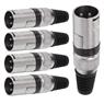 Conector Xlr Macho Linha Preto Metalico Storm  05 Unidades