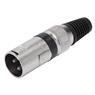 Conector Xlr Macho Linha Preto Metalico Storm  05 Unidades