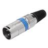Conector Xlr Macho Linha Azul Metalico Storm 05 Unidades